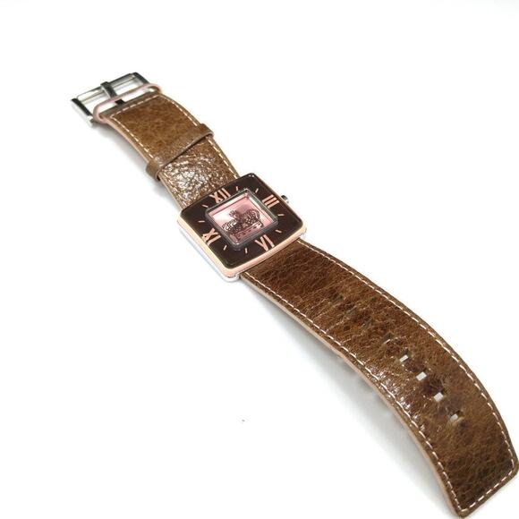 Juicy Couture Watch, Pink & Brown, Leather Band, Vintage Jewelry, 9 Inches - Picture 10 of 10